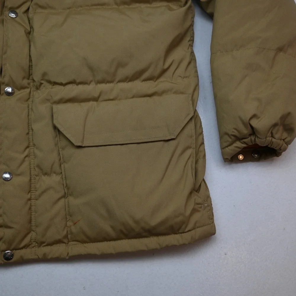 Vtg North Face‎ Down Mens Sierra Puffer Jacket Coat Khaki Beige Large L USA Made